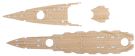 Fujimi Wood Deck Seal for 1/700 IJN Battleship Hiei (w/Ship Name Plate), FUJ33165, by FUJIMI