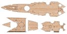 Fujimi Wood Deck Seal for 1/700 IJN Aircraft Battleship Ise (w/Ship Name Plate), FUJ33219, by FUJIMI