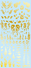HI Q PARTS Tattoo Decal 03 "Fire" Gold (1 piece), HIQ73233, by HI Q PARTS