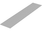 Wave Plastic Material (Gray) Shredded Board 1.0 x 4.0 mm 10pcs, WAV24845, by WAVE