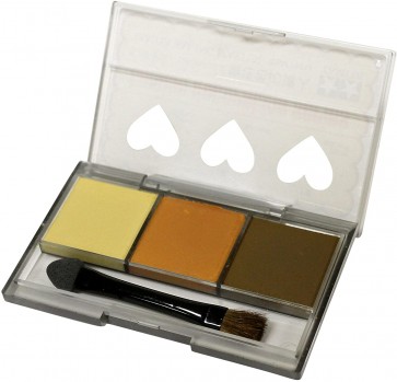 Tamiya decoration series (76614) burning metal weathering set (right brown /brown/ dark brown), TAM66147, by TAMIYA