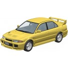 Aoshima 1/24 Raku-Pla Snap Car No.04-DY CE9A Lancer GSR Evolution III 1995 Dandelion Yellow, AOS67796, by AOSHIMA
