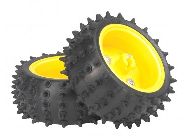 TAMIYA Pin spike tire set (65mm diameter), TAM70194, by TAMIYA
