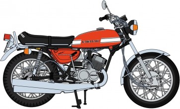Hasegawa 1/12 Kawasaki 500-SS/MACH III (H1A) Red Color, HAS17751, by HASEGAWA