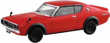 Aoshima 1/32 Raku-Pla Snap Kit No.4-RD Nissan C110 Skyline GT-R (Red), AOS04214, by AOSHIMA