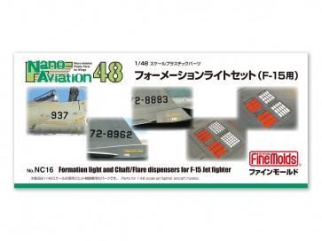 Fine Molds 1/48 Nano Aviation Series Formation light and Chaff/Flare dispensers for F-15 Jet fighter, FIN40161, by Fine Molds
