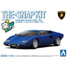 Aoshima 1/32 The Snap Kit No.20-E Lamborghini Countach LP400 (Blue), AOS65372, by AOSHIMA