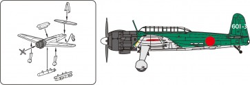Fujimi 1/350 Ship Series No.102 JAPANESE NAVY CARRIER-BASED AIRCRAFT SET 2 (LATE WARTIME 1), FUJ00741, by FUJIMI