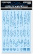 HI Q PARTS Fire Tribal Decal Outline Metallic Blue (1pcs), HIQ77514, by HI Q PARTS