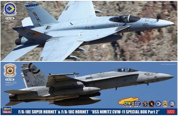 Hasegawa 1/72 F/A-18E Super Hornet & F/A-18C Hornet "USS Nimitz CVW-11 Special Pack Part2"  , HAS21674, by HASEGAWA