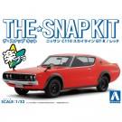 Aoshima 1/32 The Snap Kit No.18-C Nissan C110 Skyline GT-R (Red), AOS64665, by AOSHIMA