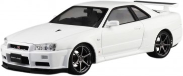 Aoshima 1/24 Pre-Painted Model No.03-B Nissan BNR34 Skyline GT-R V Spec II '00 White, AOS65587, by AOSHIMA