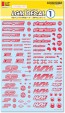 HI Q PARTS LGM Decals 1 Red (1pc), HIQ77767, by HI Q PARTS