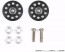Tamiya Mini 4WD Grade Up Part LIGHTWEIGHT 13MM ALUMINUM BALL-RACE ROLLERS (BLACK)  , TAM54995, by TAMIYA