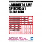 Aoshima 1/32 The Dekotora Parts No.11-RE MARKER LAMP 4PIECES SET (CLEAR RED), AOS01107, by AOSHIMA