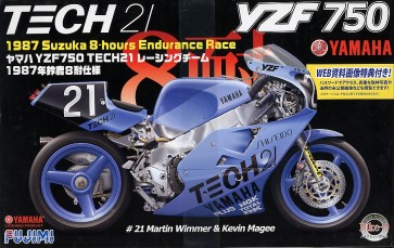 Fujimi 1/12 BIKE Series No.9 Yamaha YZF750 TECH21 Racing Team 1987 Suzuga 8 Hour Endurance Race Style  , FUJ41329, by FUJIMI