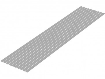 Wave Plastic Material (Gray) Shredded Board 0.5 x 5.0 mm 10pcs, WAV24753, by WAVE