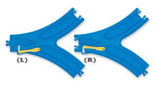 TAKARATOMY Plarail 8 character point rail (1 L / R each) R-12 , TAK11207, by TAKARATOMY