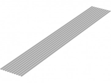 Wave Plastic Material (Gray) Shredded Board 0.5 x 3.0 mm 10pcs, WAV24739, by WAVE