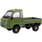 Aoshima 1/32 Raku-Pla Snap Kit No.05CU-OG Subaru Sambar Truck Custom Wheels (Olive Green), AOS03897, by AOSHIMA