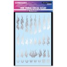 HI Q PARTS Fire Tribal Decal Solid Silver (1pcs), HIQ77354, by HI Q PARTS