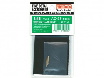 Fine Molds 1/48 20mm Machine Gun & Pitot Tube Set for Mitsubishi A6M Zero, FIN30932, by Fine Molds