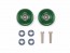 Tamiya 13mm Aluminum Ball-Race Rollers (Ringless/Green)  , TAM56128, by TAMIYA