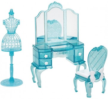 TAKARA TOMY Licca LF-08 Dreaming Princess Crystal Dresser Set  , TAK76664, by TAKARA TOMY