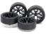 Tamiya Mini 4WD Grade Up Part No.542 Super Hard Small Dia. Low-Profile Tires (26mm) & Carbon Wheels (Y Spoke), TAM55422, by TAMIYA