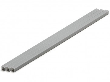 Wave Plastic = Material (Gray) Square Pipe 7 mm 3pcs, WAV24357, by WAVE