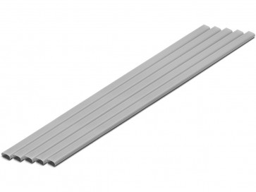 Wave Plastic = Material (Gray) Elongated Round Pipe 4 x 8 mm 5pcs, WAV24227, by WAVE