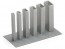Wave Plastic = Material (Gray) Rectangular Pipe 8 x 16 mm 3pcs, WAV24463, by WAVE