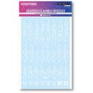HI Q PARTS Fire Tribal Decal Outline White (1pcs), HIQ77330, by HI Q PARTS