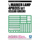 Aoshima 1/32 The Dekotora Parts No.11-GR MARKER LAMP 4PIECES SET (CLEAR GREEN), AOS01084, by AOSHIMA