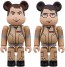 Medicom Toy BE@RBRICK GHOSTBUSTERS 100% 2PC SET RAYMOND STANTZ/EGON SPENGLER  , MED86274, by MEDICOM TOY