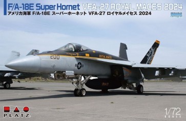 Platz 1/72 US Navy Carrier Fighter F/A-18E Super Hornet VFA-27 Royal Maces 2024 w/Photo-etched Parts, PLZ31758, by PLATZ