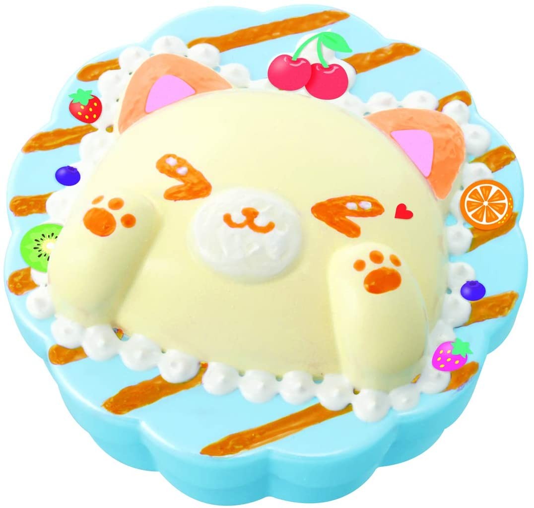TAKARA TOMY Puni Deco Squishy Cute Fluffy Cat Cupcakes Puni Deco Squishy , TAK61424, by TAKARA TOMY