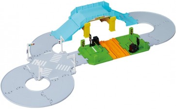 TAKARA TOMY Tomica Town Railroad Crossing Overpass Intersection Road Set, TAK09577, by TAKARA TOMY