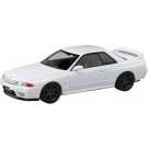 Aoshima 1/32 Raku-Pla Snap Kit No.14CU-CW Nissan R32 Skyline GT-R Custom Wheel (Crystal White), AOS02883, by AOSHIMA