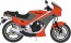 Hasegawa 1/12 Kawasaki KR250 (KR250A) Red / Gray Color, HAS17515, by HASEGAWA