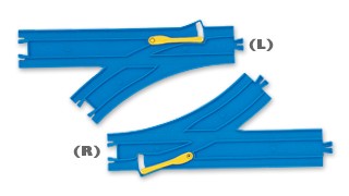 TAKARATOMY Plarail turnout rail (1 L / R each) R-11 , TAK11108, by TAKARATOMY