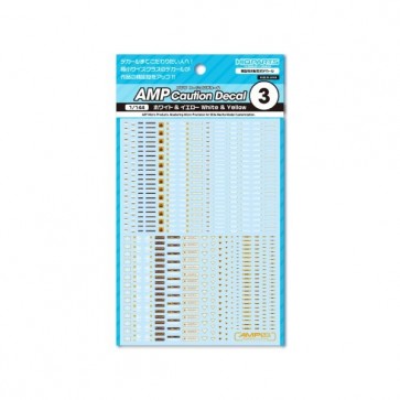 HI Q PARTS 1/144 AMP03 Caution Decal White & Yellow (1pc.), HIQ80071, by HI Q PARTS