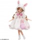 TAKARA TOMY Licca-chan LW-07 Fluffy White Rabbit, TAK98410, by TAKARA TOMY