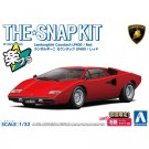 Aoshima 1/32 The Snap Kit No.20-A Lamborghini Countach LP400 (Red), AOS65334, by AOSHIMA