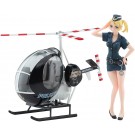 Hasegawa 1/20 Egg Plane Series EGG GIRLS COLLECTION NO.07 AMY MCDONNELL (POLICE) W/HUGHES 300  t, HAS21964, by HASEGAWA