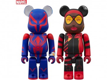 Medicom Toy BE@RBRICK Spider-Man 2099 & Spider-Woman 2pcs Set, MED18074, by MEDICOM TOY