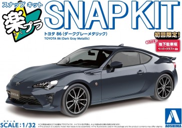 Aoshima 1/32 Raku-Pla Snap Kit No.8-DG Toyota 86 (Dark Gray Metallic), AOS68861, by AOSHIMA