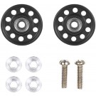 Tamiya Mini 4WD Grade Up Part LIGHTWEIGHT 13MM ALUMINUM BALL-RACE ROLLERS (BLACK)  , TAM54995, by TAMIYA