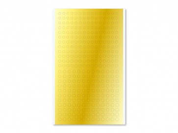 HI Q PARTS ROUND METALLIC STICKER M (3.0-4.6MM) GOLD (1PC)  , HIQ73455, by HI Q PARTS