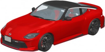 Aoshima 1/24 Raku-Pla Snap Car No.06-CR RZ34 FairladyZ NISMO 2024 Carmine Red, AOS68403, by AOSHIMA